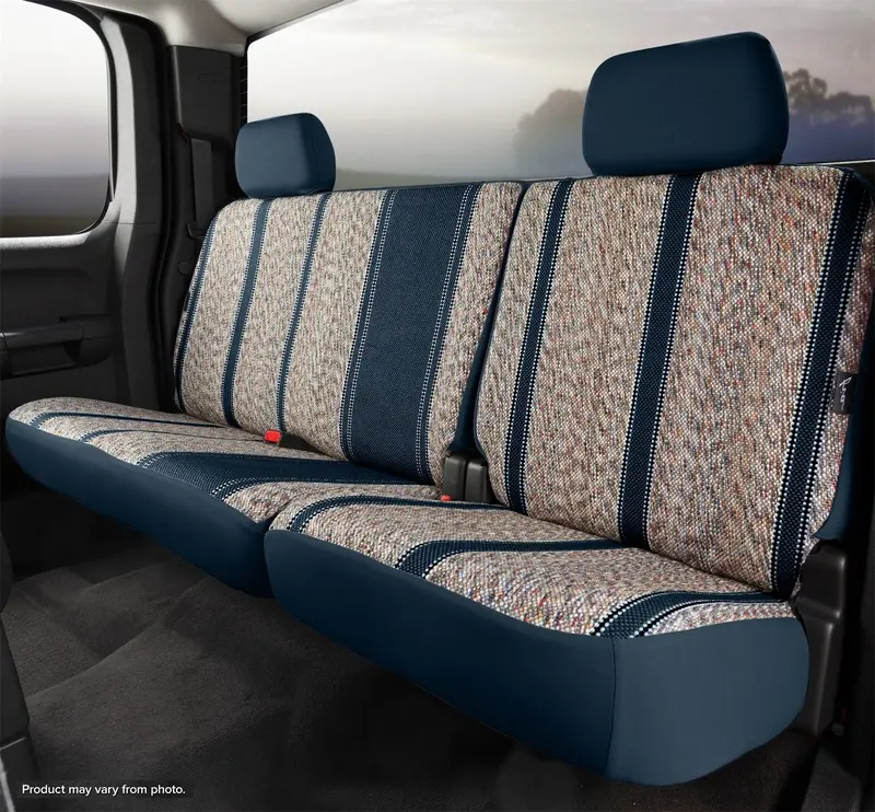 Fia Tr48 Navy Wrangler Custom Seat Covers – Saddle Blanket Pattern, 60/40 Split 1