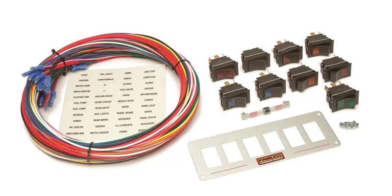Painless Wiring Radio Rocker Switch Panel Kit (50210) 1