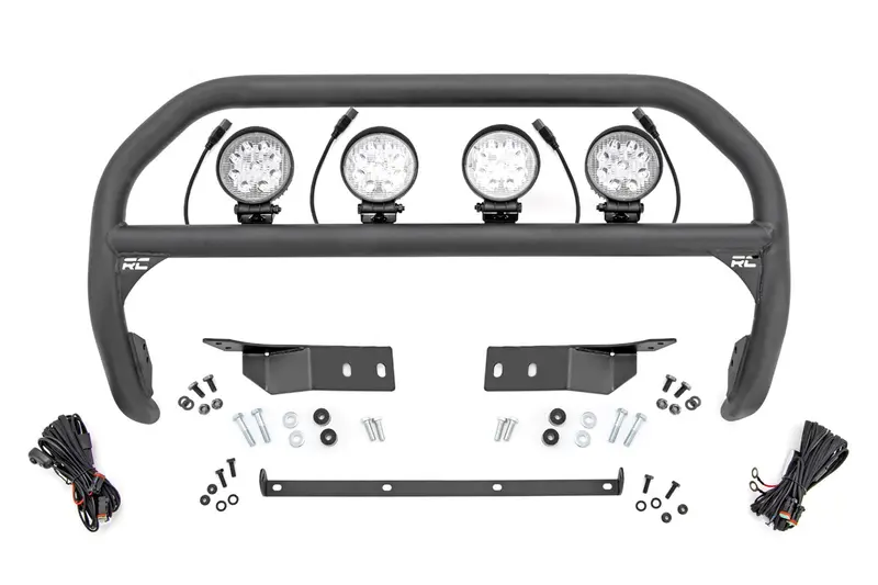 Rough Country 75005 Led Nudge Bar – 4-Inch Round Light Bar Mount For 2007–2021 Toyota Tundra (2Wd/4Wd) 1