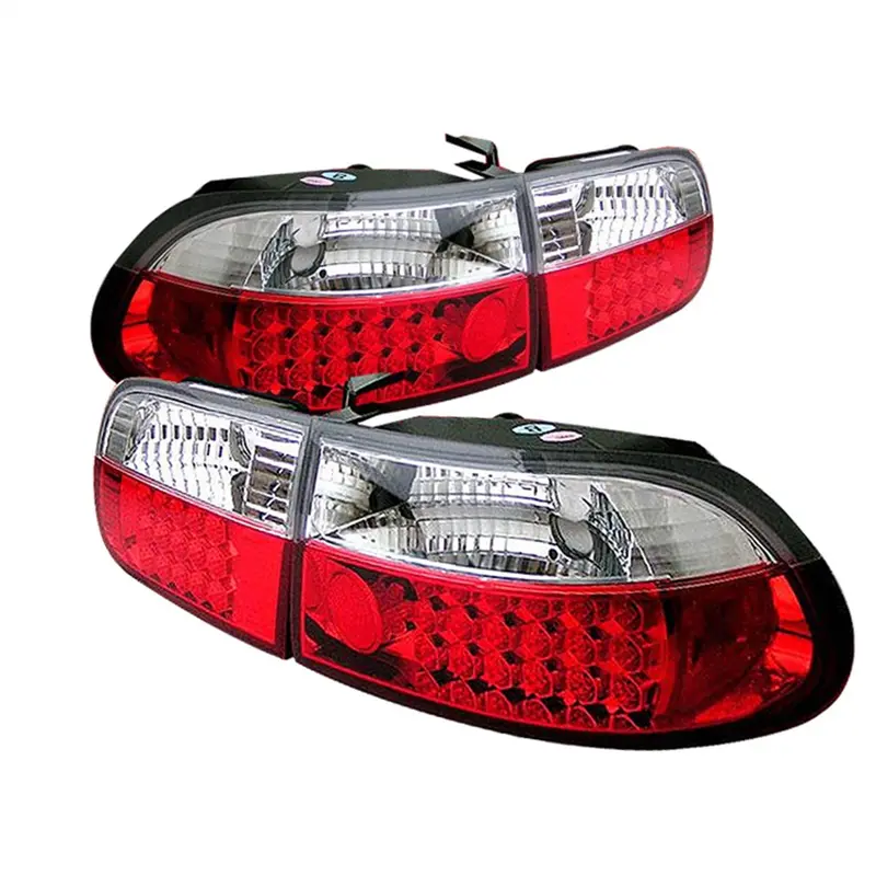 Spyder Auto 5004741 Led Tail Light Assembly – Red/Clear Lens, Direct Stock Bulb Replacement (Pair) 1