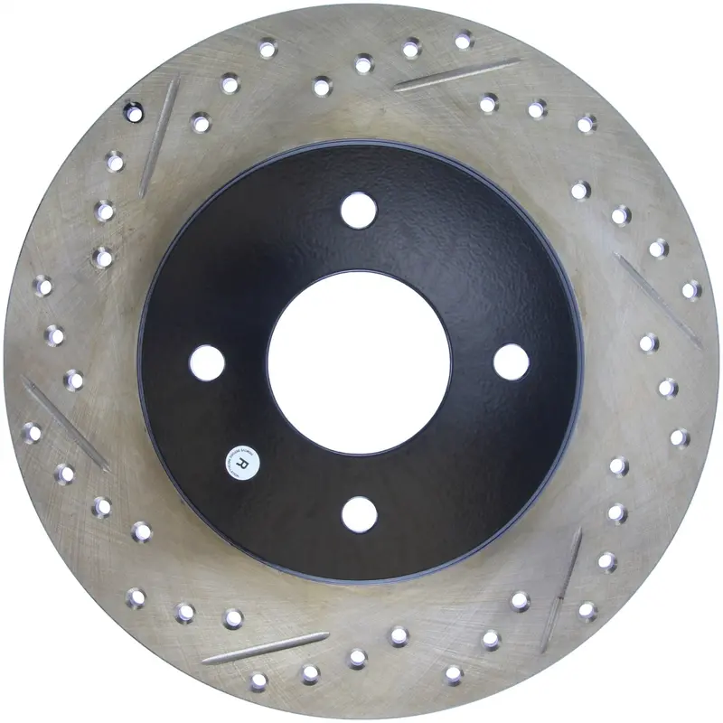 Stoptech 127.42021R Drilled & Slotted Rear Right Sport Brake Rotor 1