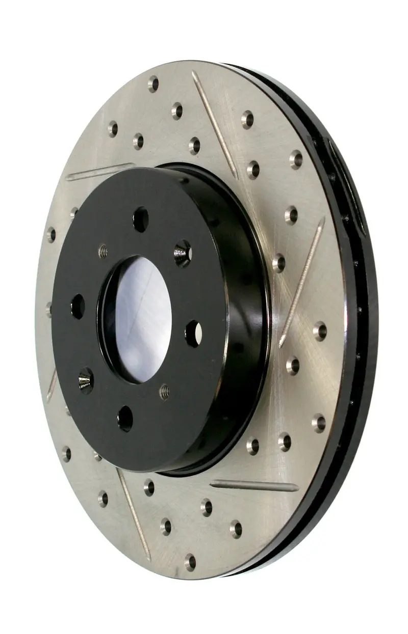 Stoptech 127.65106R Rear Right Sport Brake Rotor – Drilled & Slotted 1