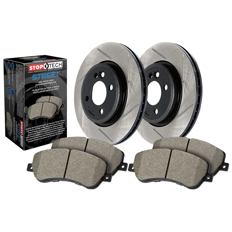 Stoptech 937.47527 Street Performance Brake Kit – Slotted Front Axle Pack 1