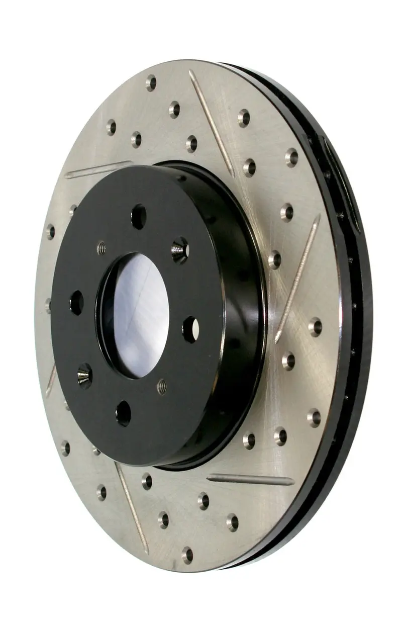 Stoptech Sport Rear Left Drilled & Slotted Brake Rotor – High-Heat Performance Design 1