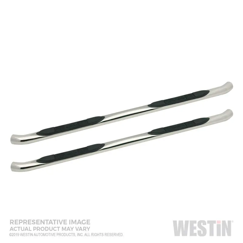 Westin E-Series 3-Round Nerf Step Bars – Stainless Steel, Universal Fit 1